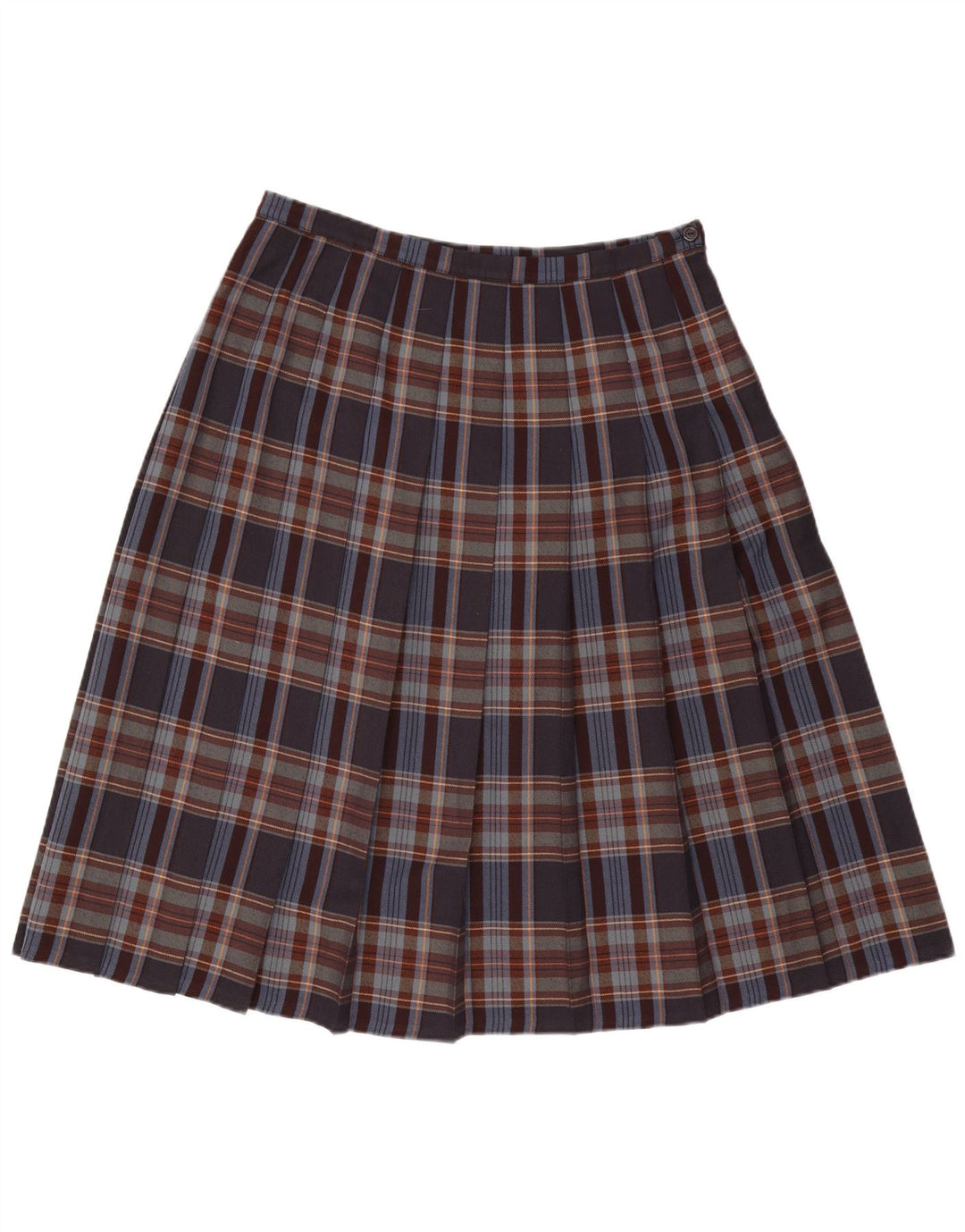 Gonna a pieghe da donna Eastex taglia 18 XL W36 poliestere a quadri marrone