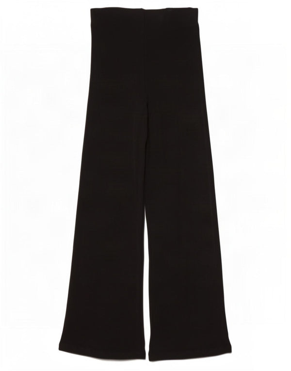 Leggings a gamba larga da donna Zara UK 14 grande viscosa nera
