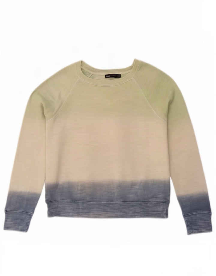 Felpa da donna Marks & Spencer Jumper UK 12 Colorblock verde medio
