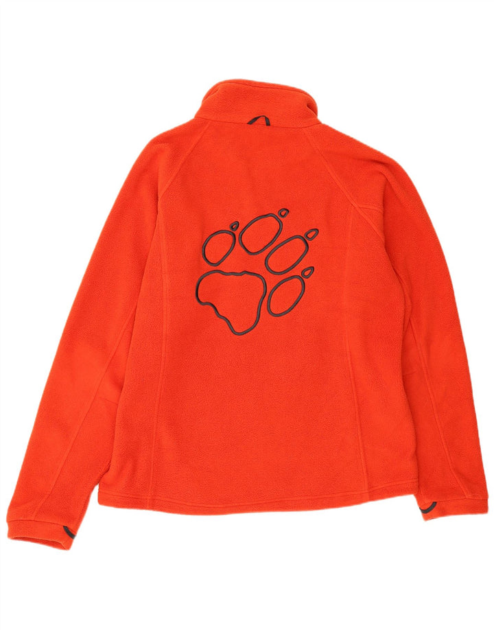 Giacca in pile con fodera grafica da uomo Jack Wolfskin UK 42 XL poliestere rosso