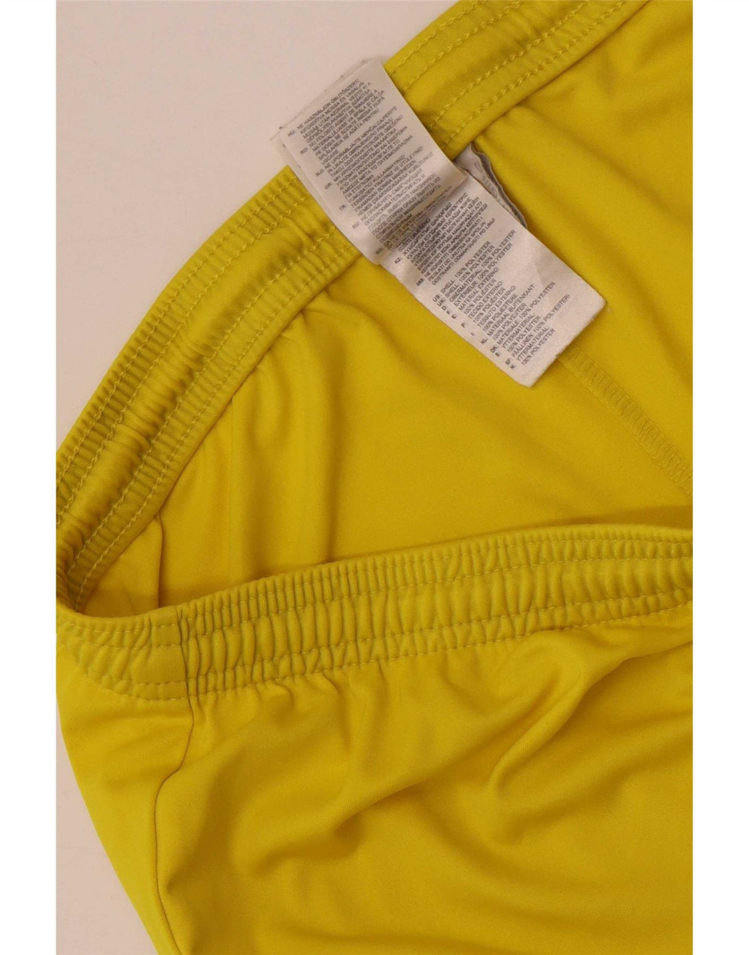 Pantaloncini sportivi Adidas Climalite da uomo di grandi dimensioni in poliestere giallo