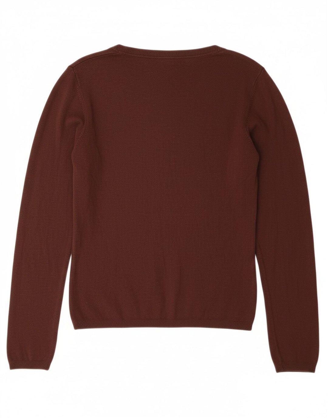 ZARA Womens V-Neck Jumper Sweater UK 14 Large Brown Rayon Vintage Zara and Second-Hand Zara from Messina Hembry 