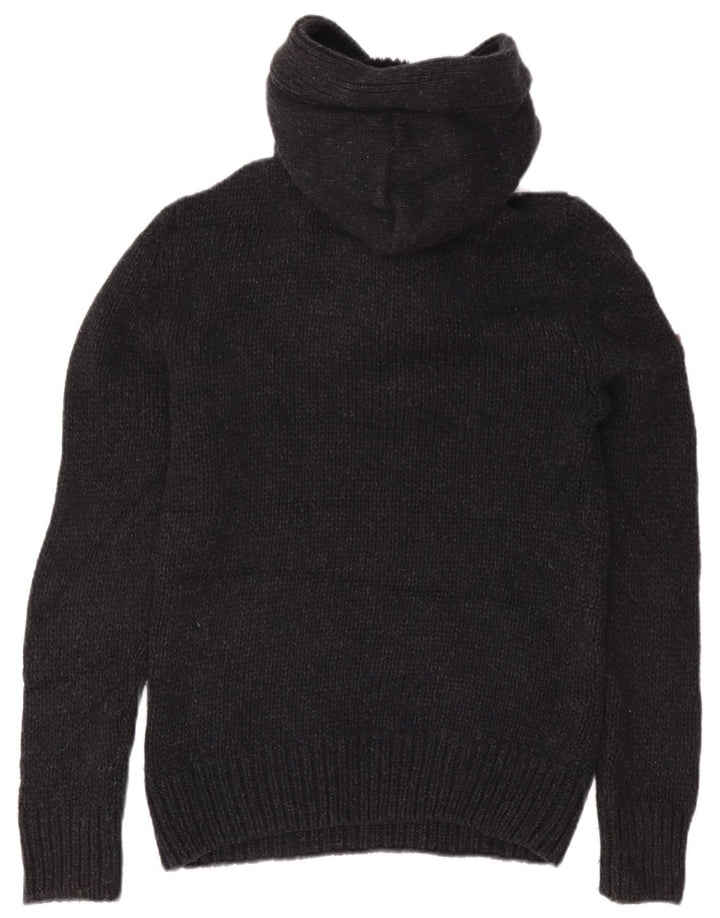 Maglione maglione con cappuccio da uomo Superdry acrilico blu navy medio
