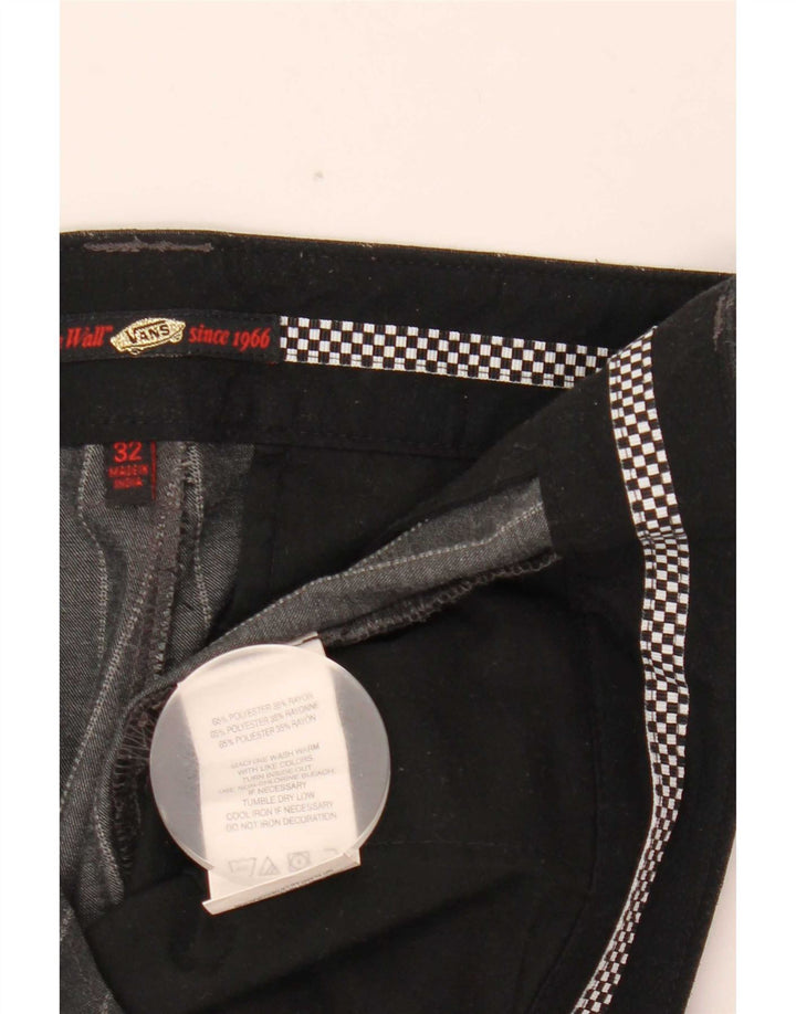 Pantaloncini chino da uomo Vans W32 poliestere gessato medio nero