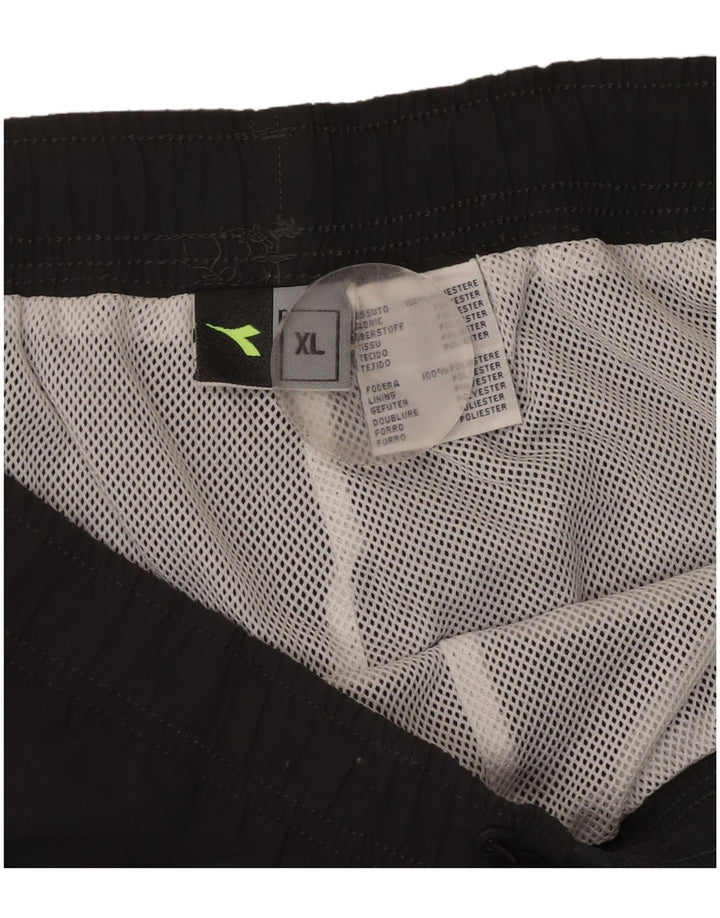 Pantaloni da tuta Diadora Uomo XL Poliestere Colourblock Nero
