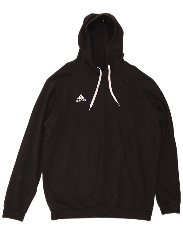 Felpa con cappuccio da uomo Adidas 2XL cotone nero