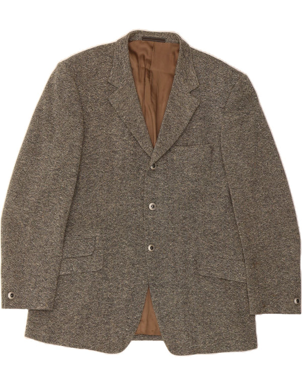 VERSACE CLASSIC Mens 3 Button Blazer Jacket IT 52 XL Grey Flecked Classic