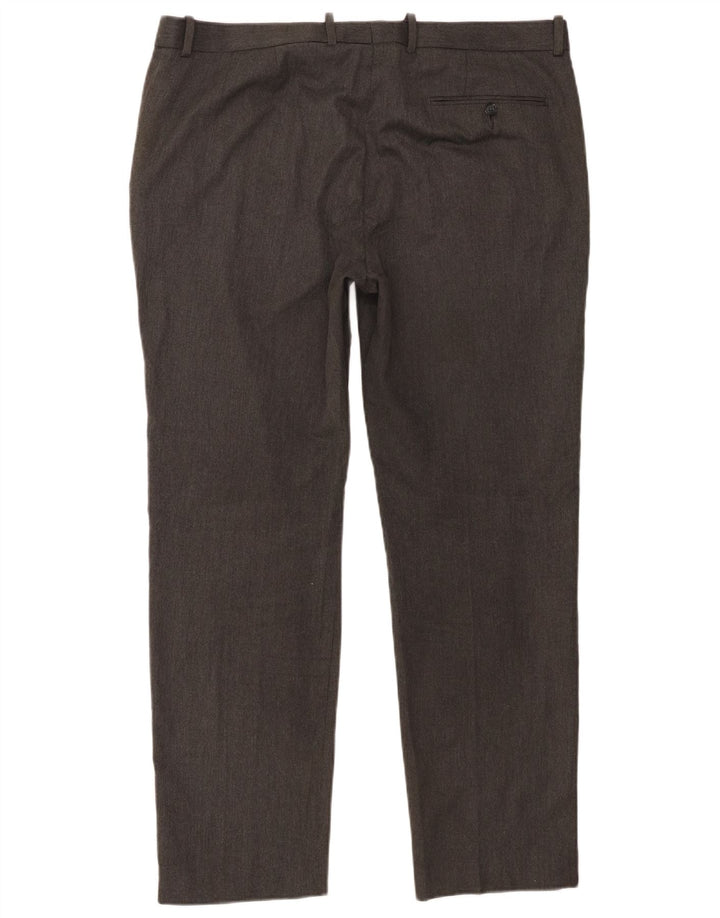 Pantaloni chino slim fit da uomo Marks & Spencer W38 L31 poliestere grigio