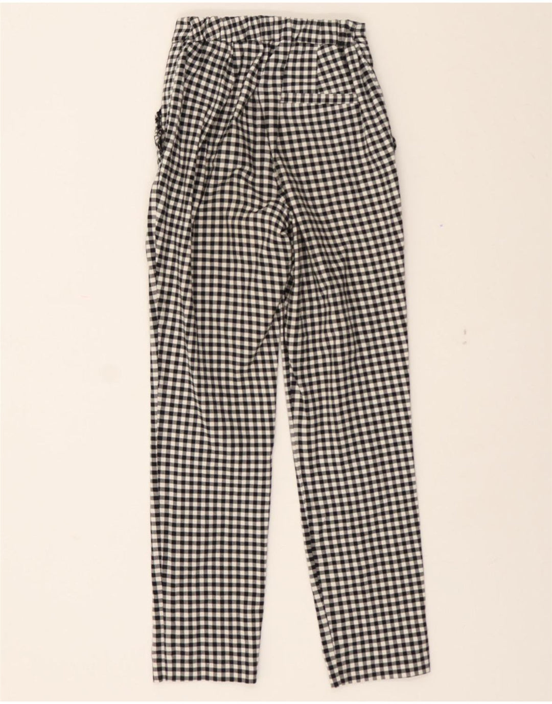 ZARA Womens Slim Chino Trousers W26 L26 Black Gingham Vintage Zara and Second-Hand Zara from Messina Hembry 