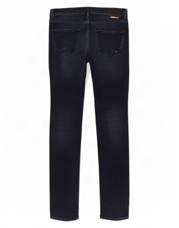 Tommy Hilfiger Uomo Layton Slim Jeans W34 L30 Blu Navy Cotone