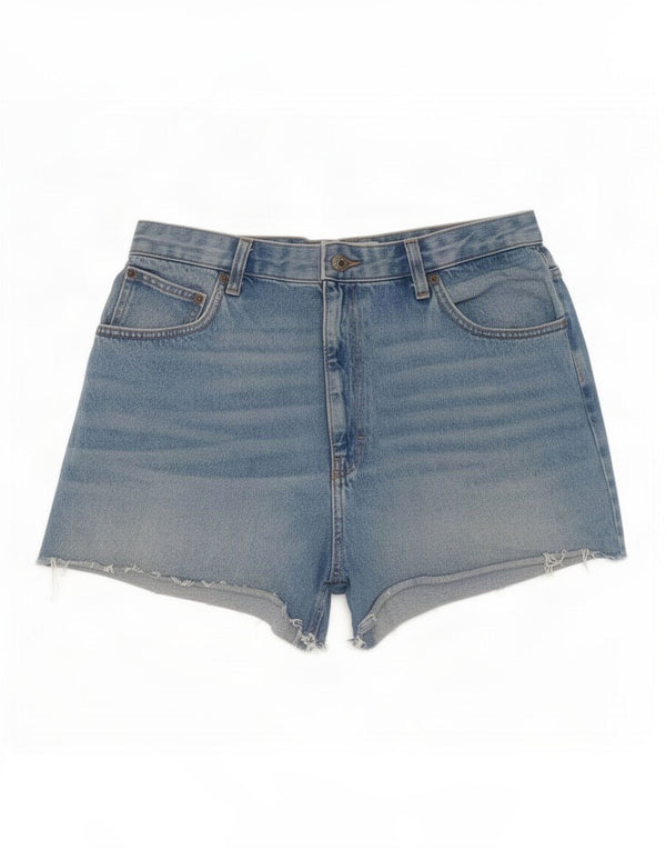 Pantaloncini di jeans da donna Topshop UK 18 XL W36 cotone blu