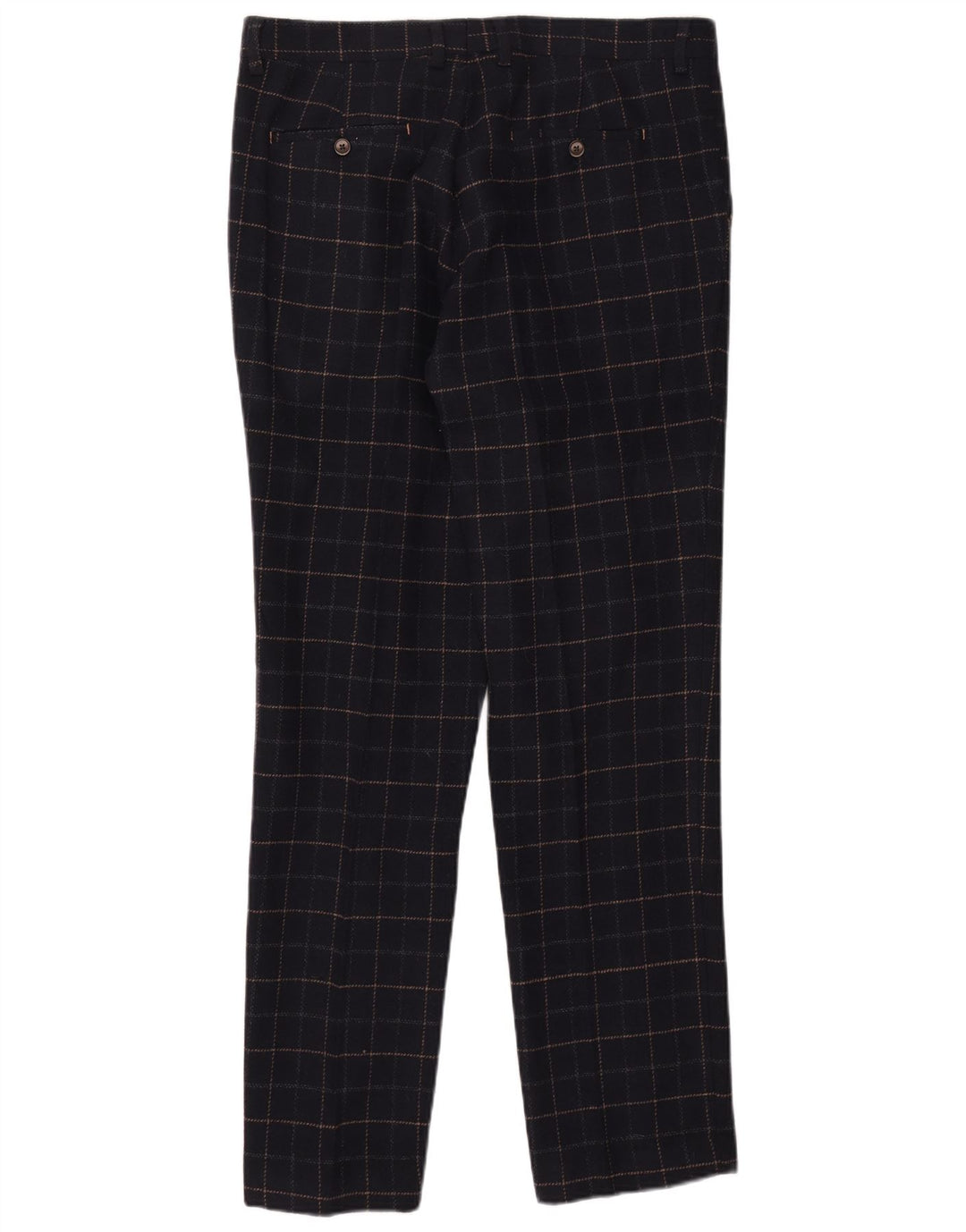 Abito da uomo Cavani a 2 bottoni in 2 pezzi UK 40 Large W38 L32 blu navy a quadri