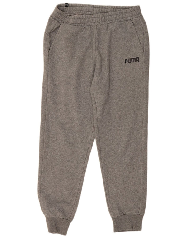 PUMA Mens Tracksuit Trousers Joggers Large  Grey Flecked Cotton