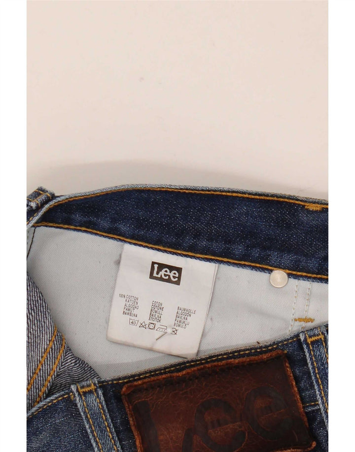 Jeans dritti invecchiati Zed Lee da uomo W32 L32 cotone blu