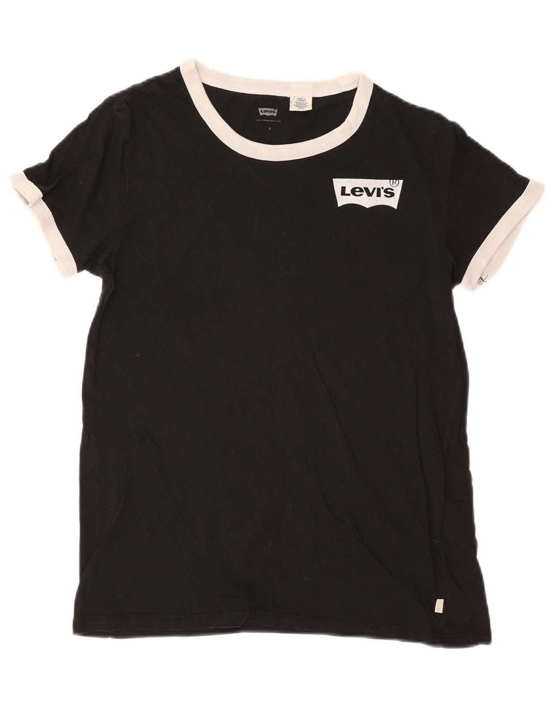 T-shirt da donna Levi's Top UK 10 piccola in cotone nero