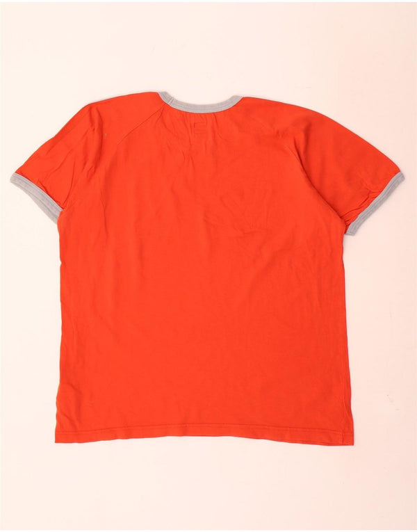 T-shirt grafica da uomo Adidas Top XL in cotone arancione