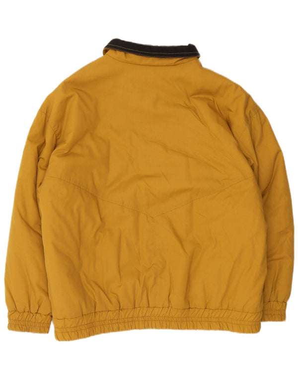 Giubbotto bomber oversize da donna vintage EU 40 poliestere giallo medio