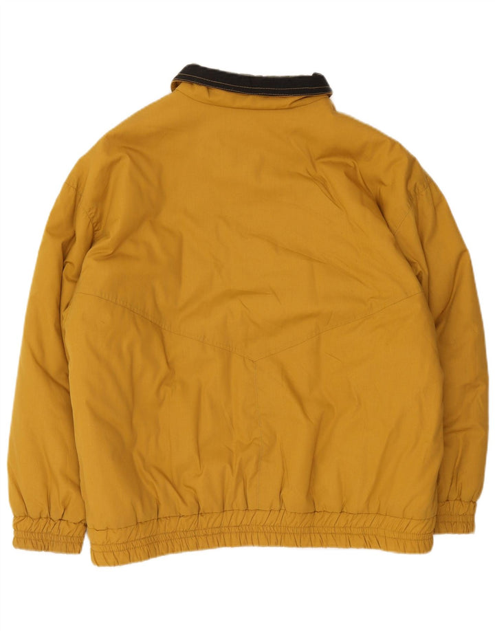 Giubbotto bomber oversize da donna vintage EU 40 poliestere giallo medio