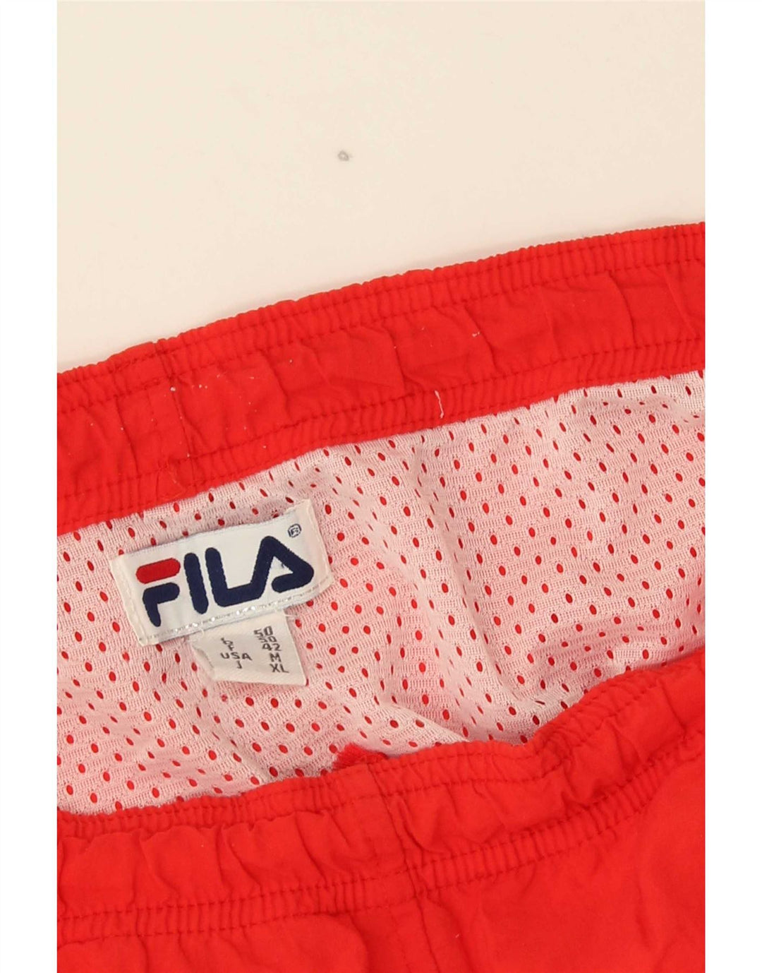 Pantaloncini da bagno grafici da uomo Fila rosso medio