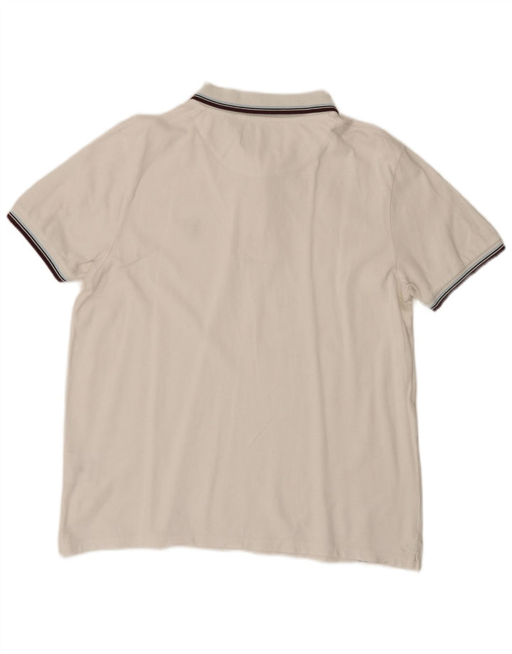 Polo da uomo Lyle & Scott XL in cotone a righe bianche