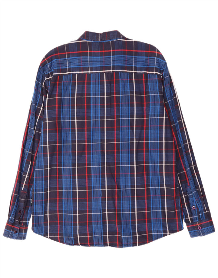 Camicia Wrangler da uomo vestibilità regolare XL in cotone a quadri blu navy