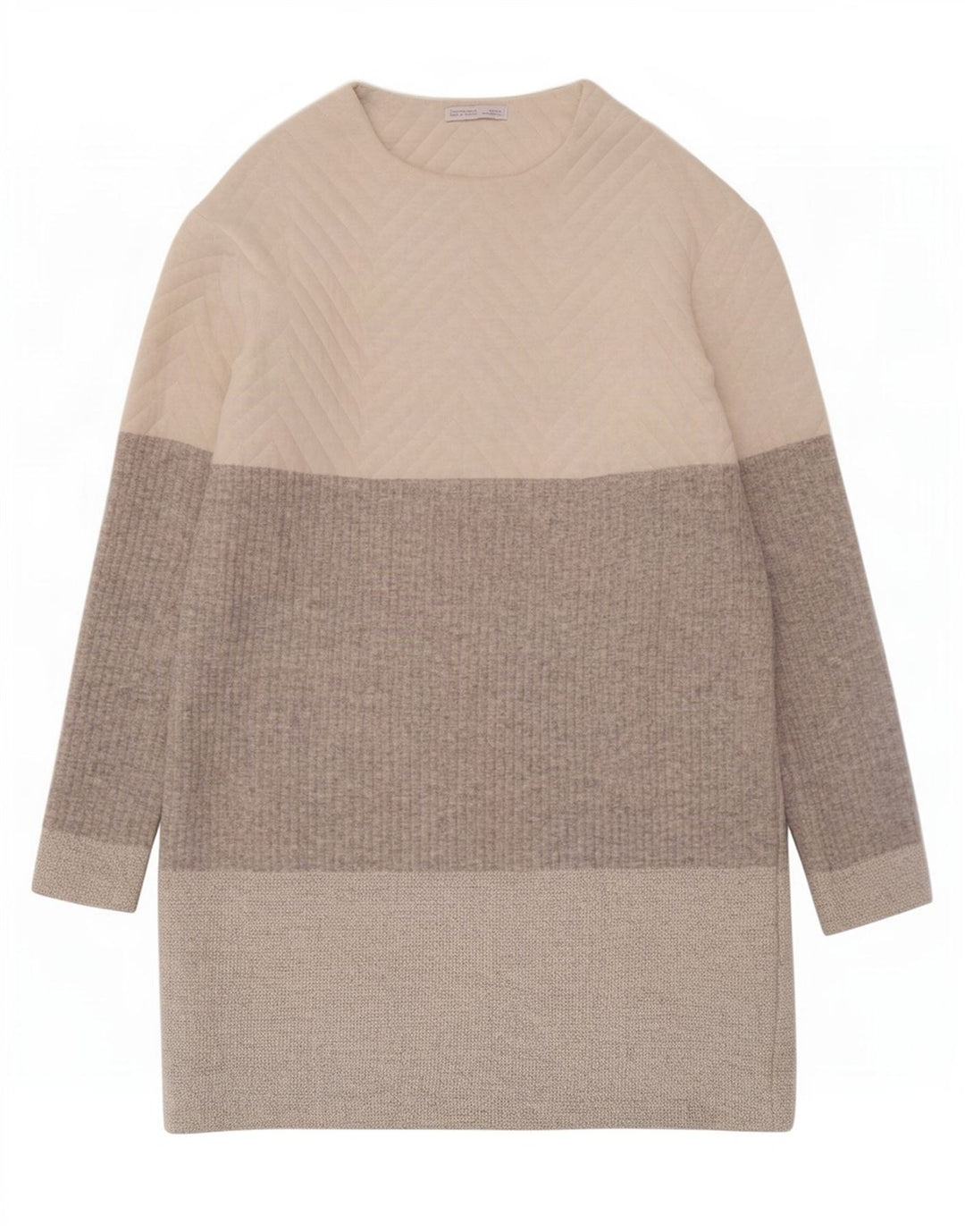Abito maglione Zara da donna UK 10 piccolo in poliestere color block multicolore