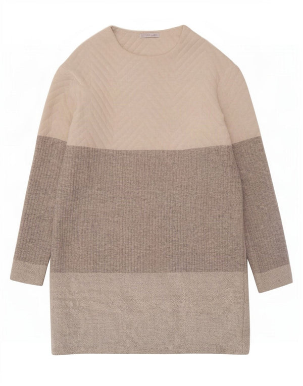 Abito maglione Zara da donna UK 10 piccolo in poliestere color block multicolore