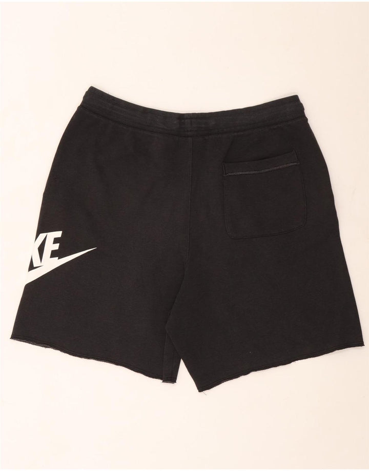 Pantaloncini sportivi Nike da uomo con grafica grande, cotone nero