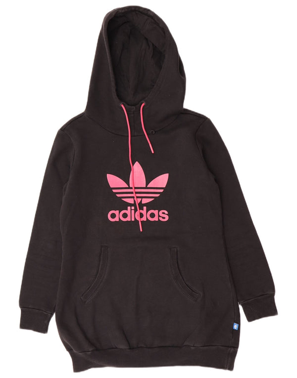 Felpa con cappuccio grafica da donna Adidas IT 46 Large Nero Poliestere