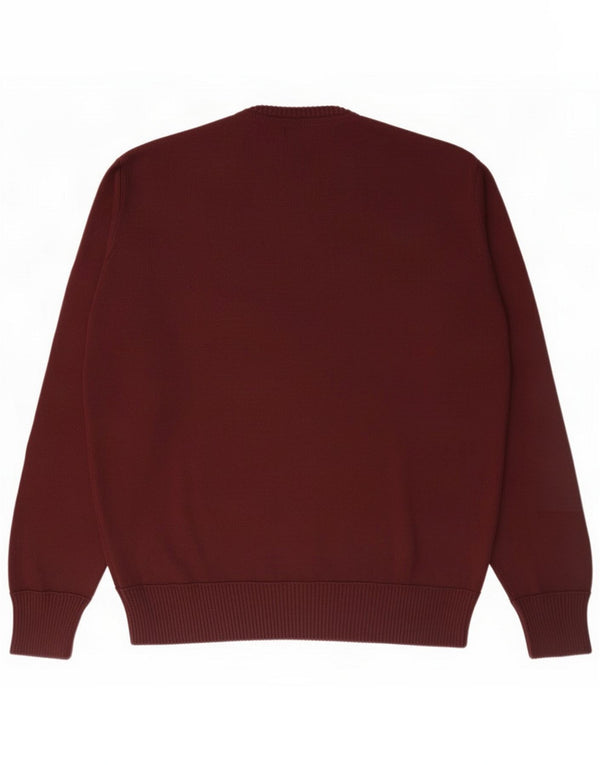 Maglione da uomo con scollo a V Marina Militare 2XL cotone bordeaux