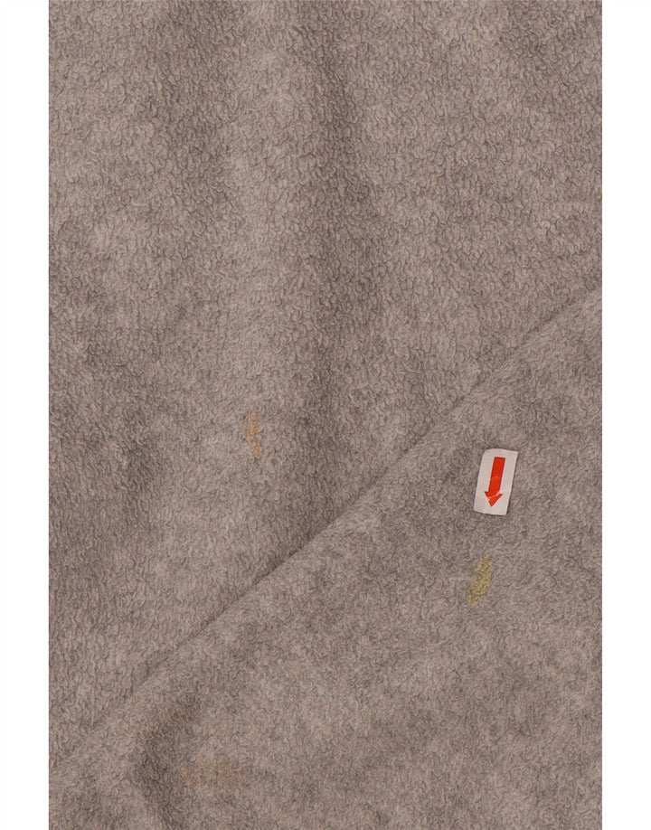 Maglione in pile da uomo Asics con zip e collo grigio medio