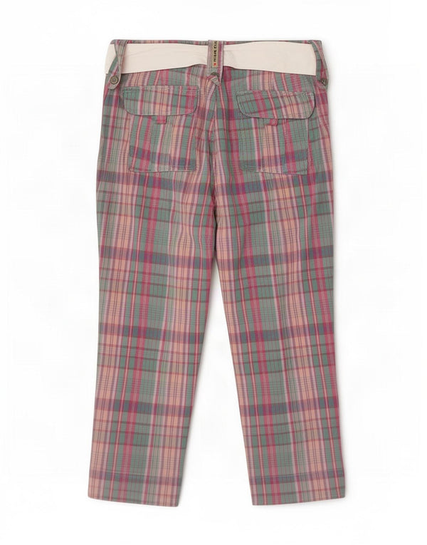 Pantaloni Capri da donna Think Pink IT 44 Medium W28 L21 a quadri multicolore