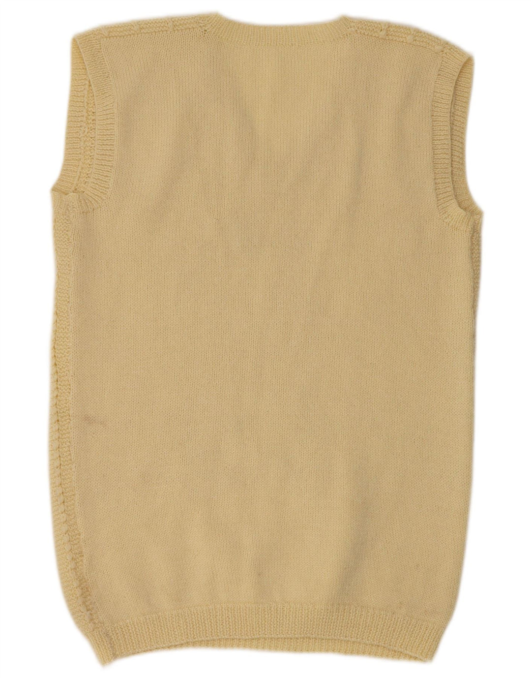 Canottiera vintage da donna UK 14 grande gialla