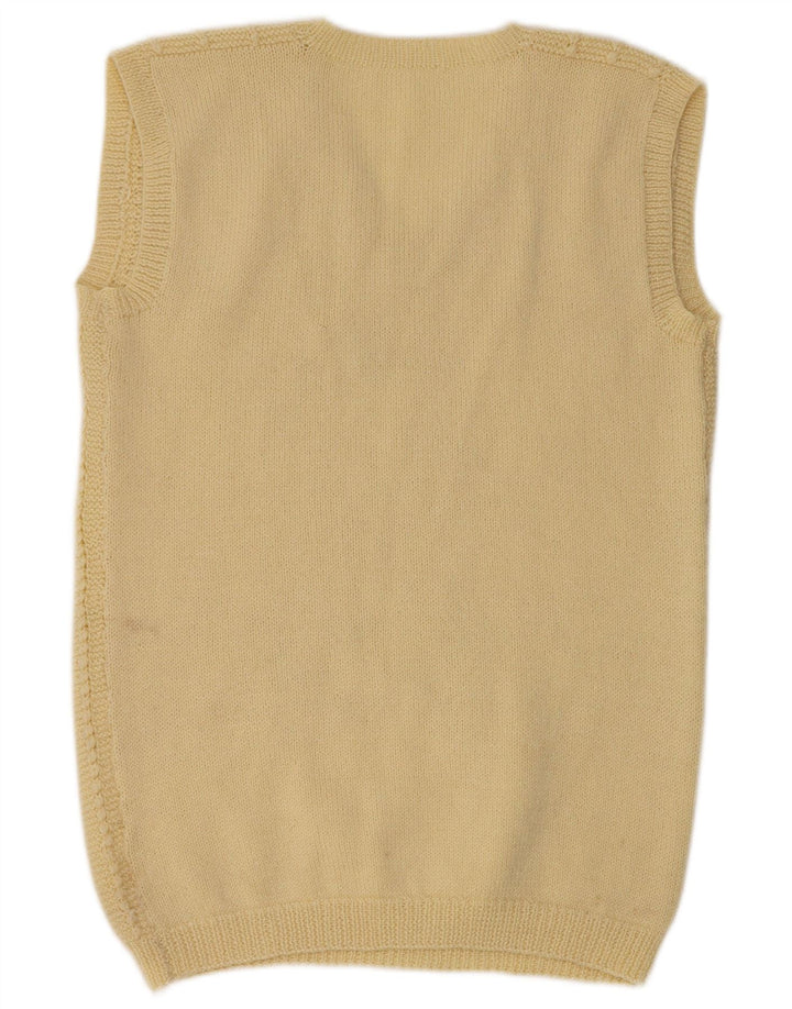 Canottiera vintage da donna UK 14 grande gialla