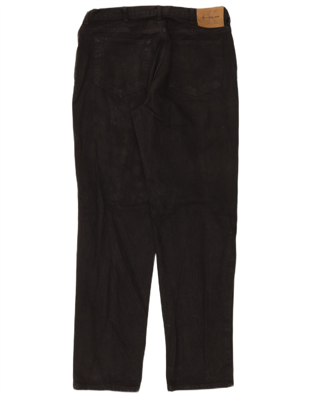 Jeans dritti da uomo Calvin Klein W38 L34 cotone nero
