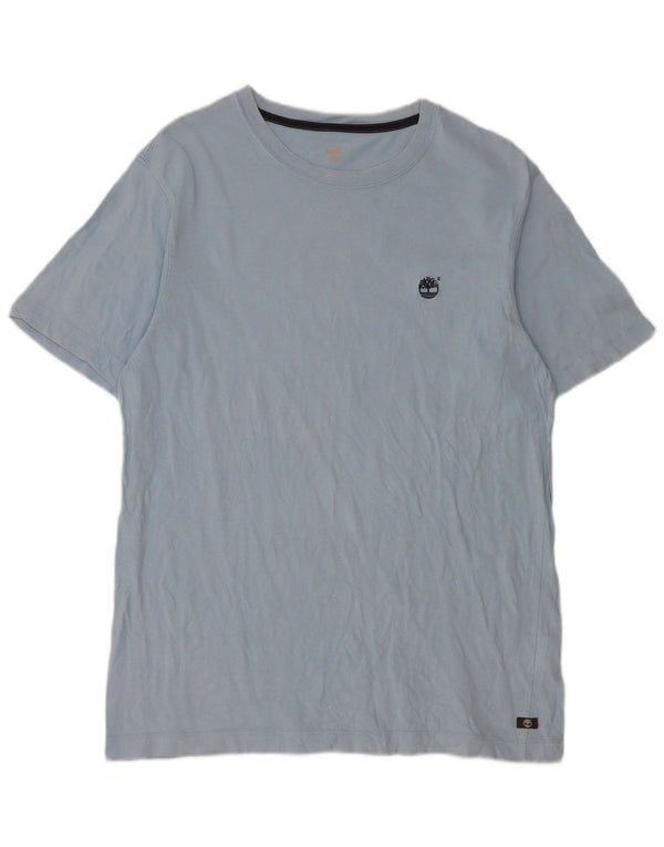 TIMBERLAND T-shirt grafica da uomo Top in cotone blu medio