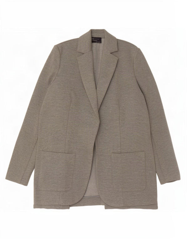 Giacca blazer dalla vestibilità rilassata da donna Marks & Spencer UK 6 XS poliestere grigio