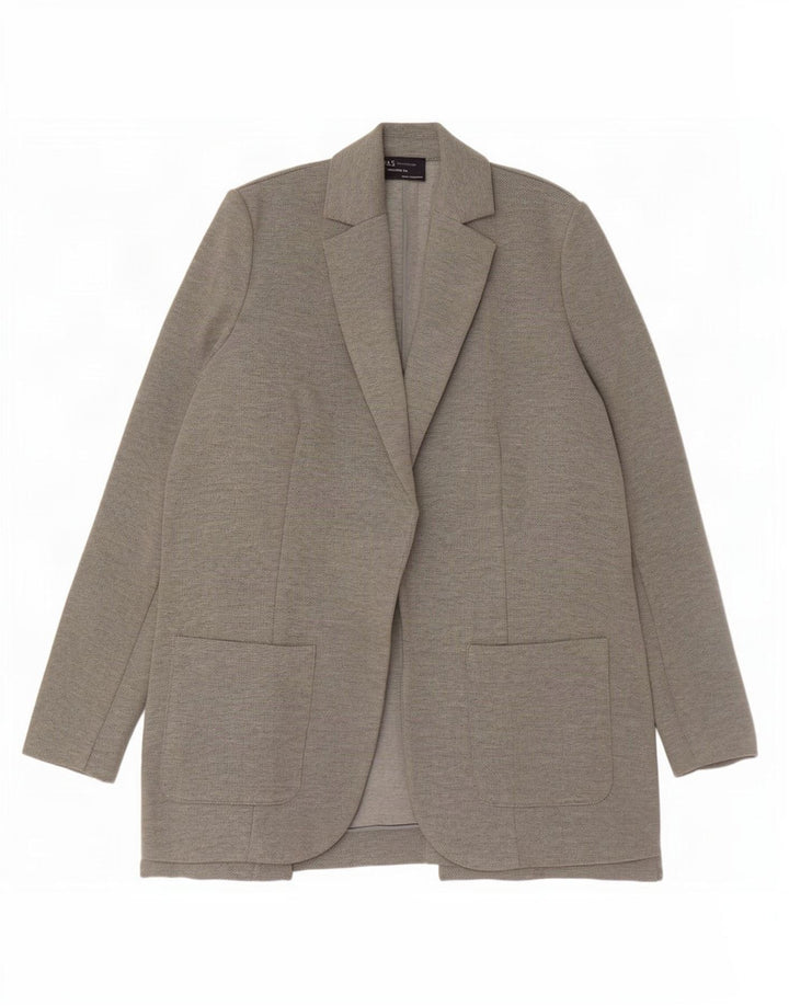 Giacca blazer dalla vestibilità rilassata da donna Marks & Spencer UK 6 XS poliestere grigio