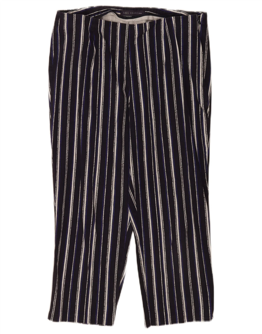 Pantaloni Capri da donna Marks & Spencer UK 12 Medium W30 L20 Blu Navy