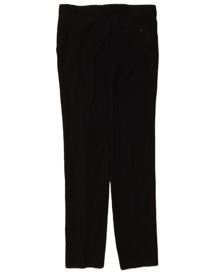 Pantaloni da abito slim fit da uomo Marks & Spencer W32 L33 poliestere nero