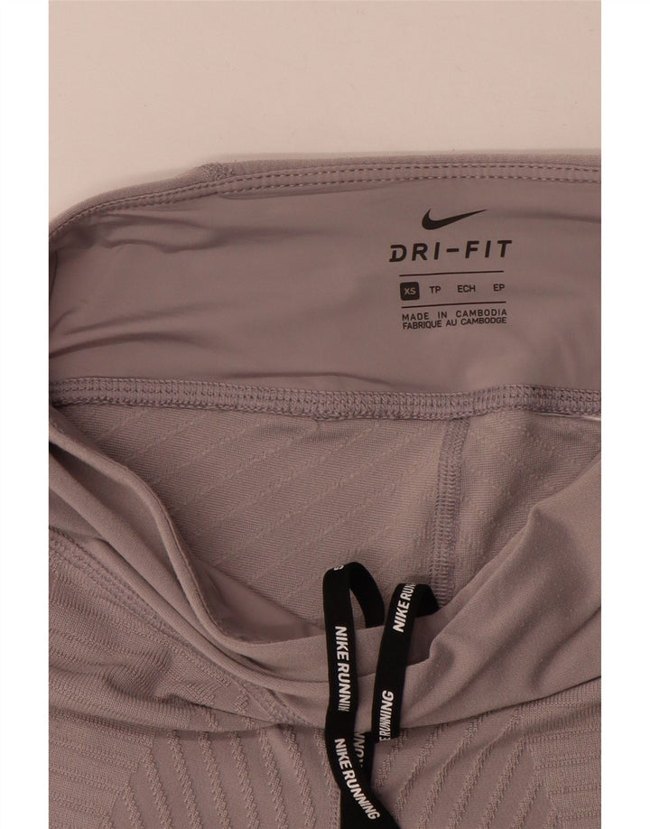 Leggings Nike Dri Fit da donna UK 4 XS a righe grigie