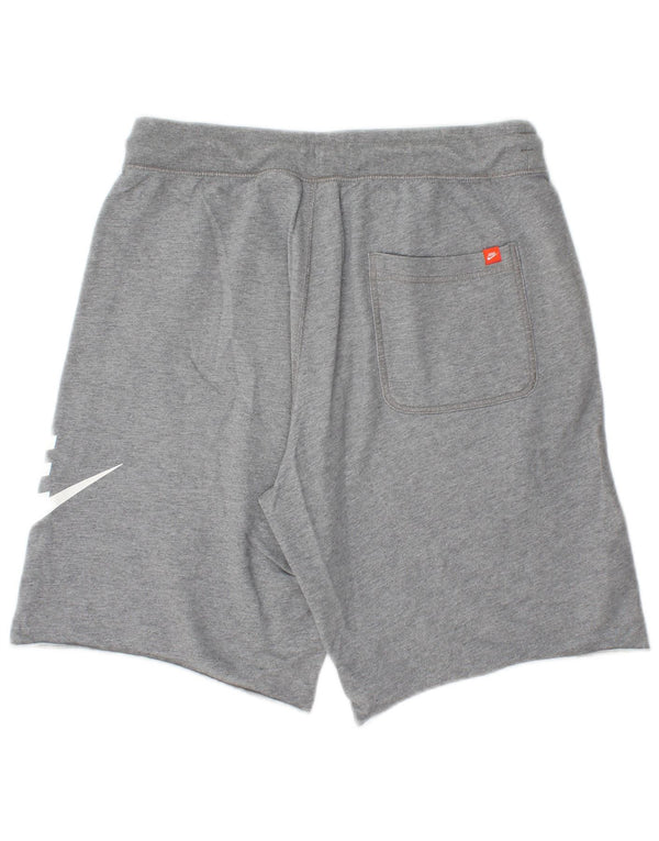 Pantaloncini sportivi Nike da uomo con grafica in cotone grigio medio