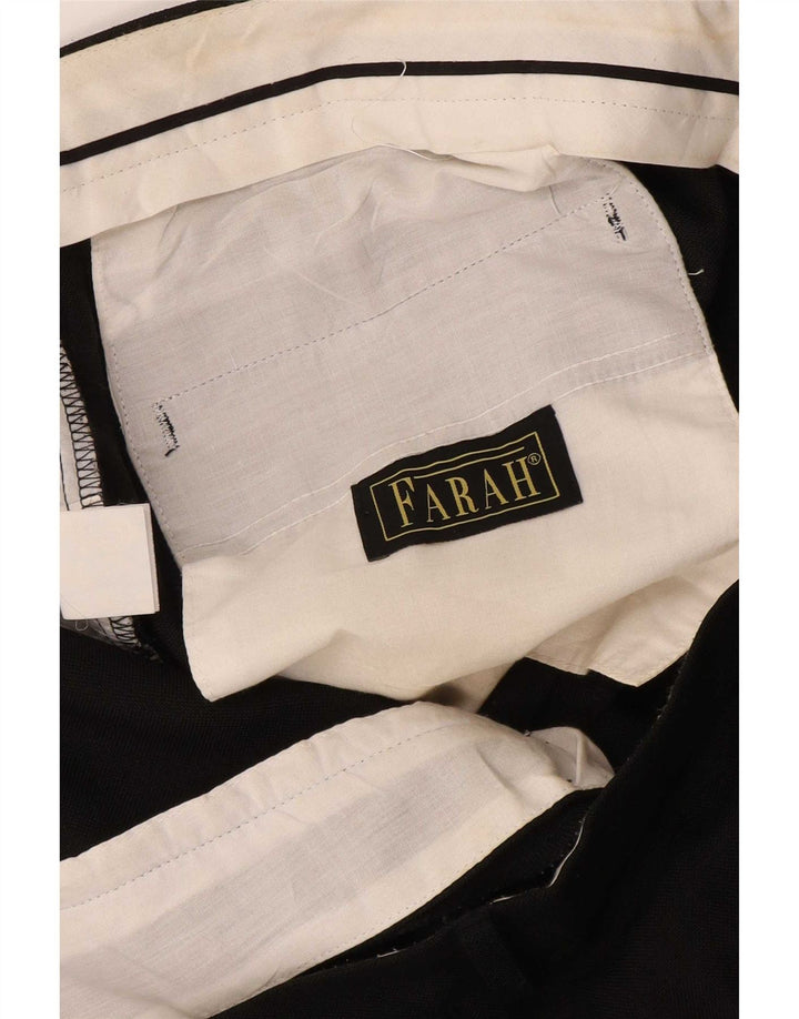 Pantaloni da abito dritti da uomo Farah W42 L30 neri