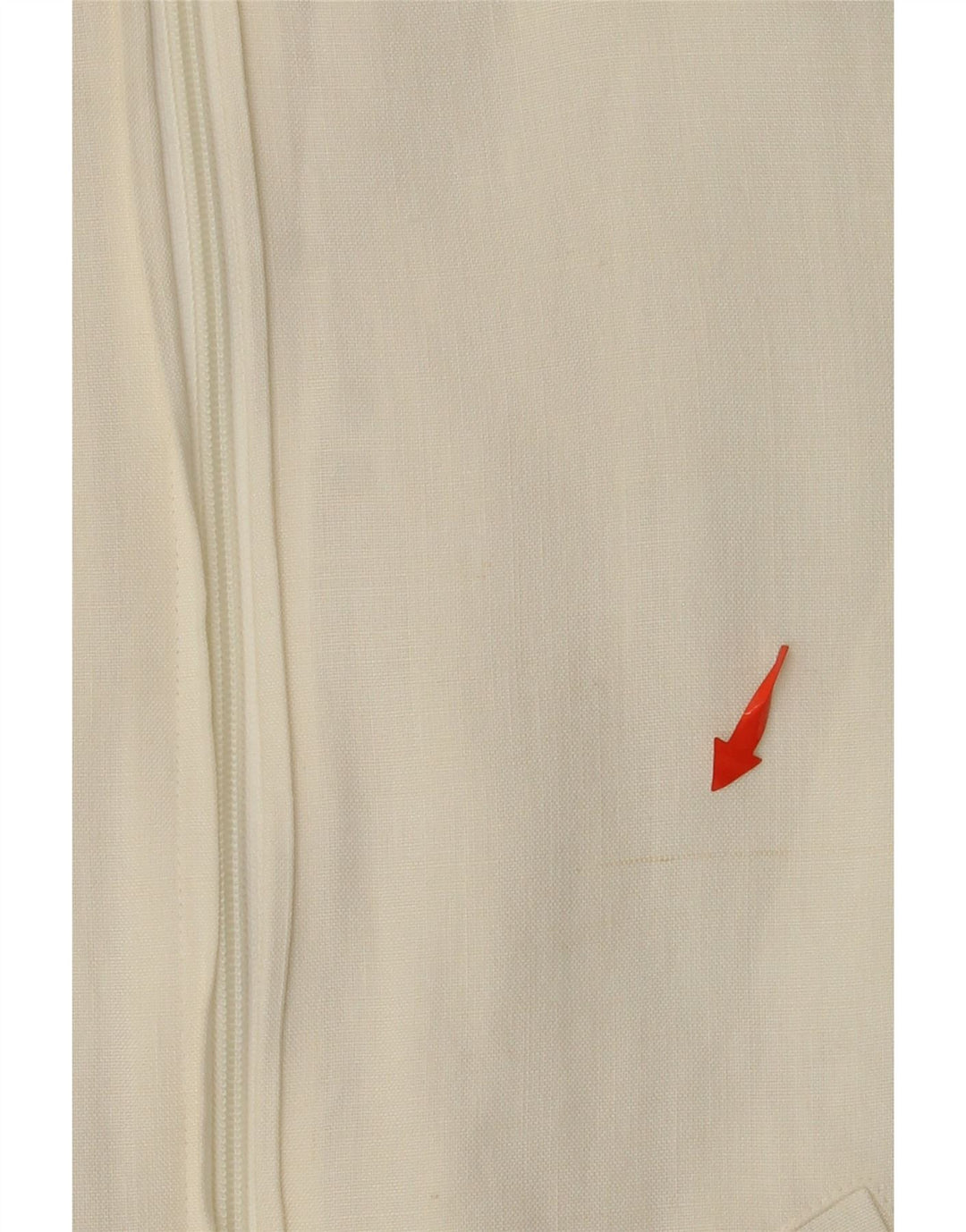 Giubbotto bomber da donna VINTAGE UK 12 viscosa color block bianco sporco medio