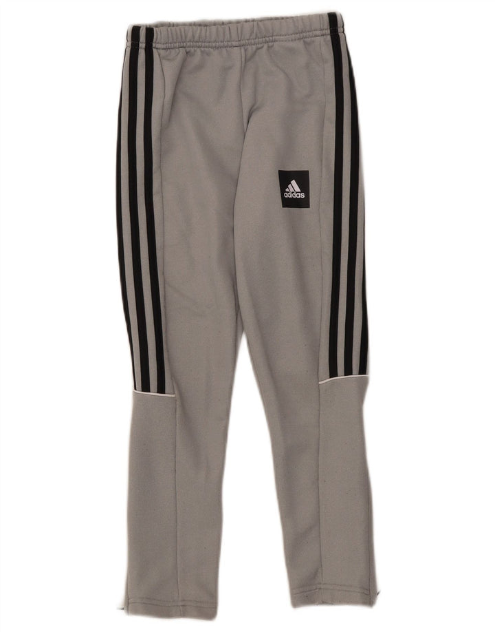 Pantaloni della tuta Adidas Aeroready da ragazzo 7-8 anni in poliestere grigio