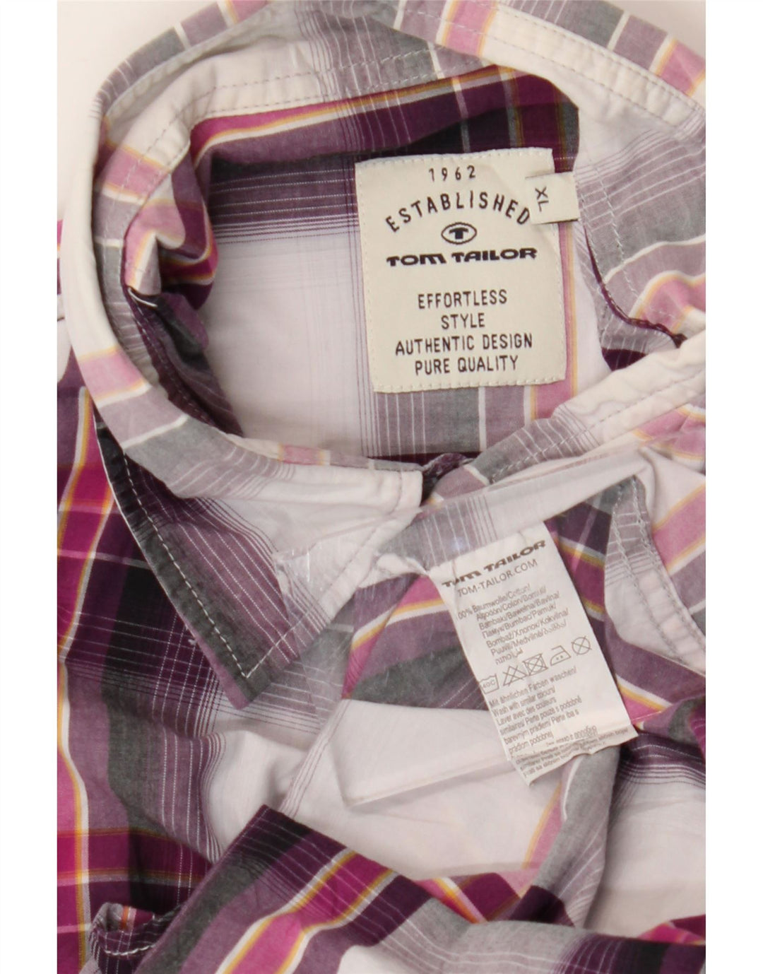 Camicia da uomo Tom Tailor XL in cotone a quadri multicolore