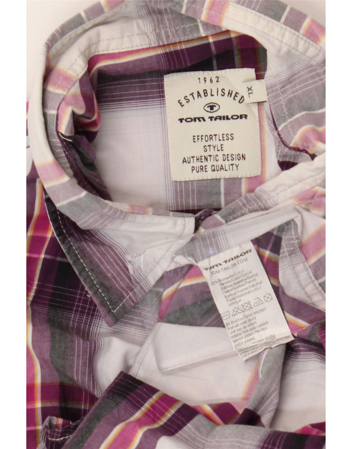 Camicia da uomo Tom Tailor XL in cotone a quadri multicolore