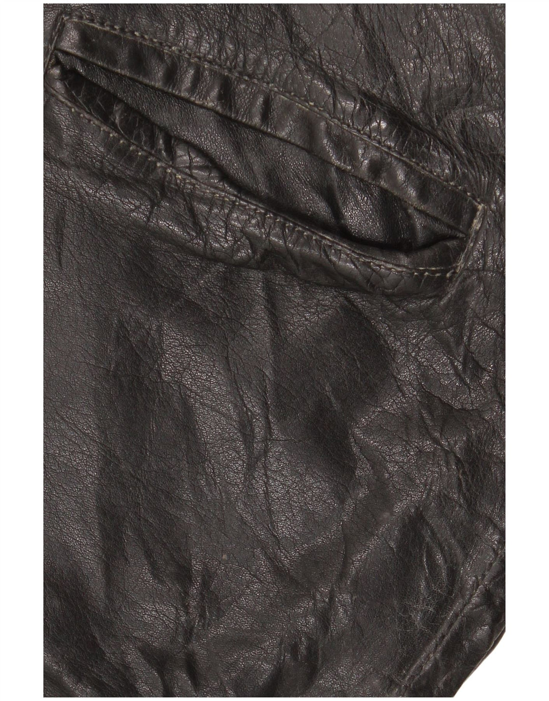 Giacca in pelle vintage da uomo UK 42 XL in pelle nera