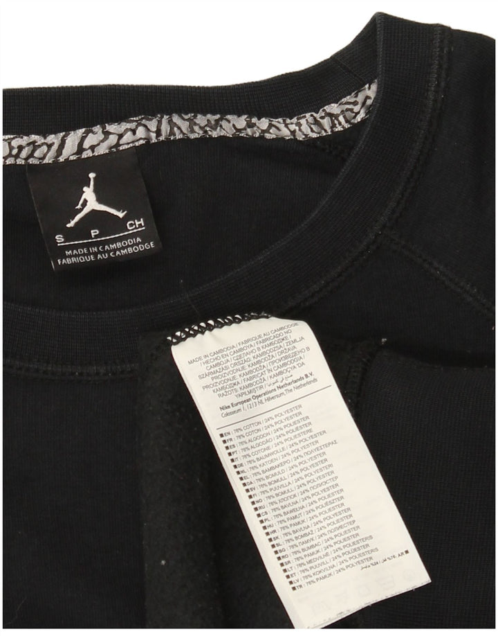 Felpa con grafica Jordan da uomo, piccola, in cotone nero