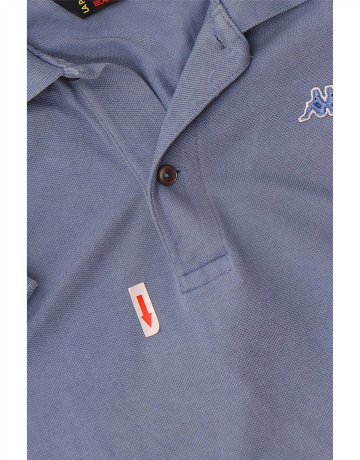 Polo Kappa Uomo Large Blu In Cotone